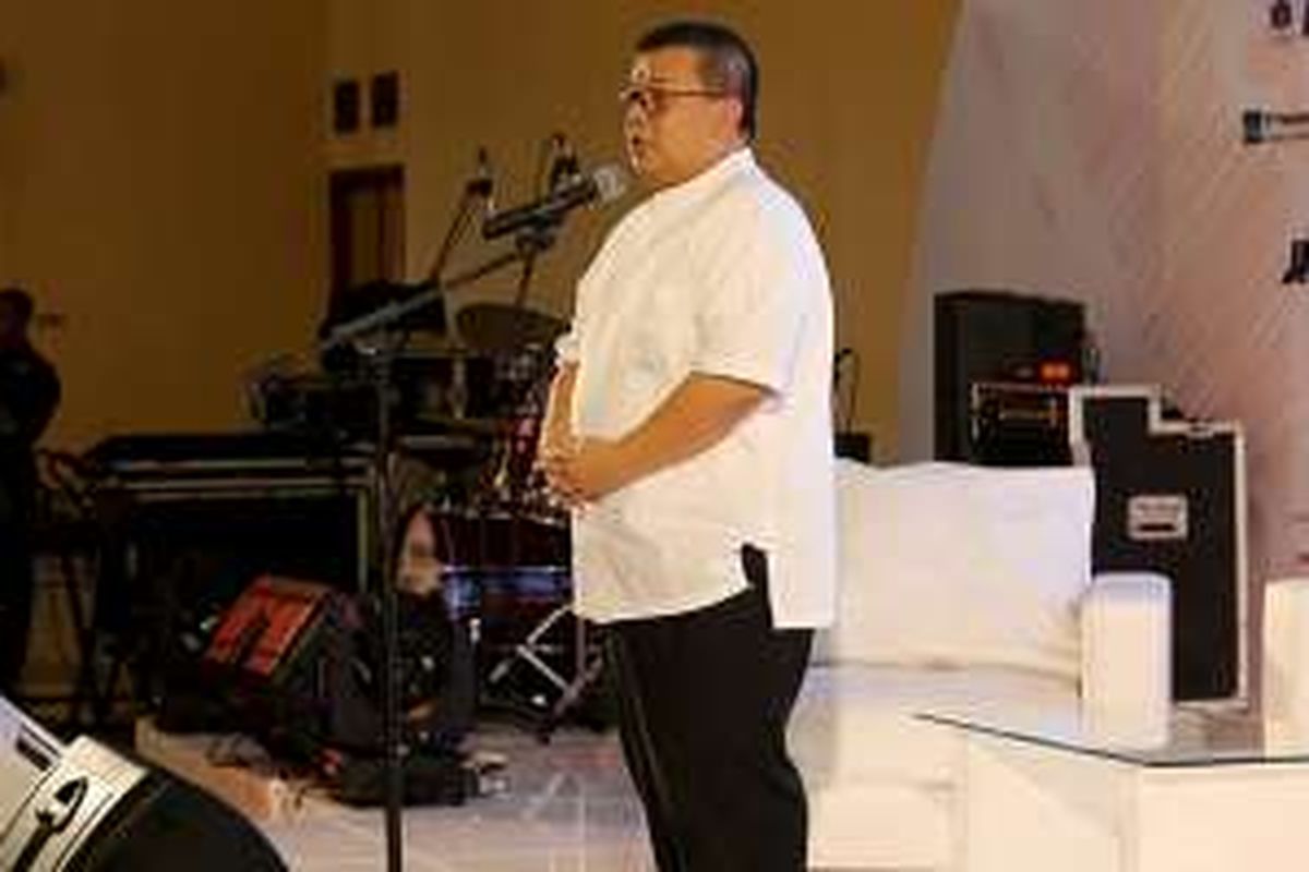 Sekretaris Jenderal Kementerian Sosial RI Harry Z Soeratin berbicara dalam acara Kompasianival 2016 di Gedung Smesco, Jakarta Selatan, Sabtu, (8/10/2016).
