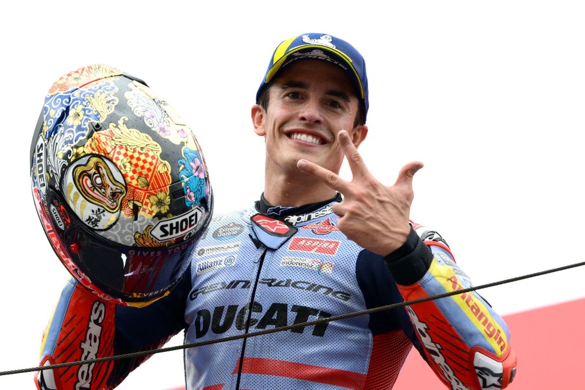 Marc Marquez saat berlaga pada MotoGP Jepang 2024