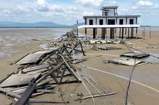 Miring Sejak 2018, Jembatan Dermaga Sei Nyamuk di Pulau Sebatuk Ambruk