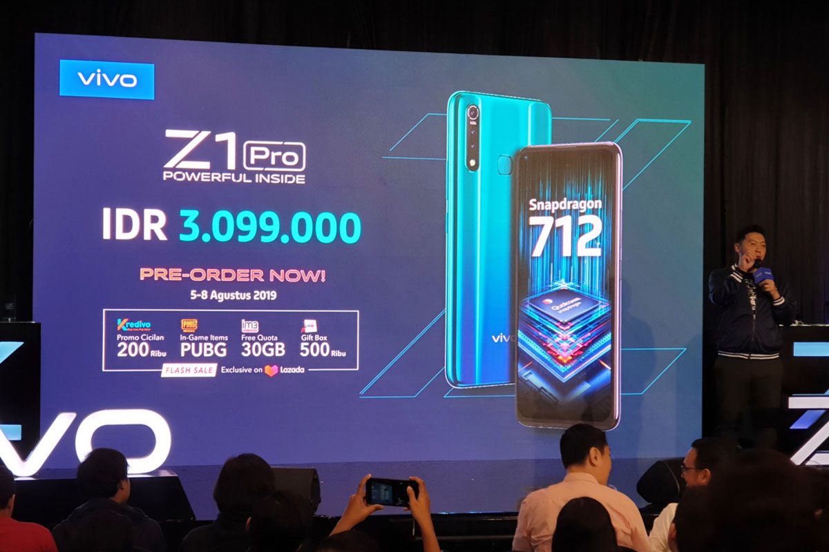 Smartphone terbaru Vivo, Z1 Pro diluncurkan untuk pasar Indonesia pada Senin (5/8/2019) di Jakarta.