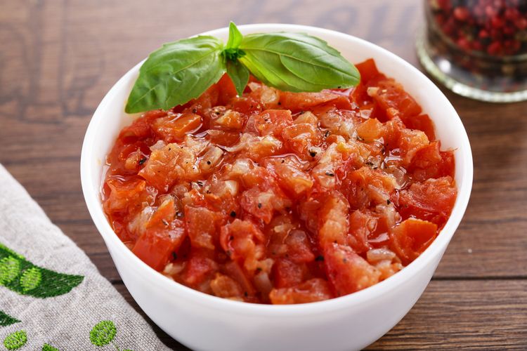 Ilustrasi saus concasse tomat
