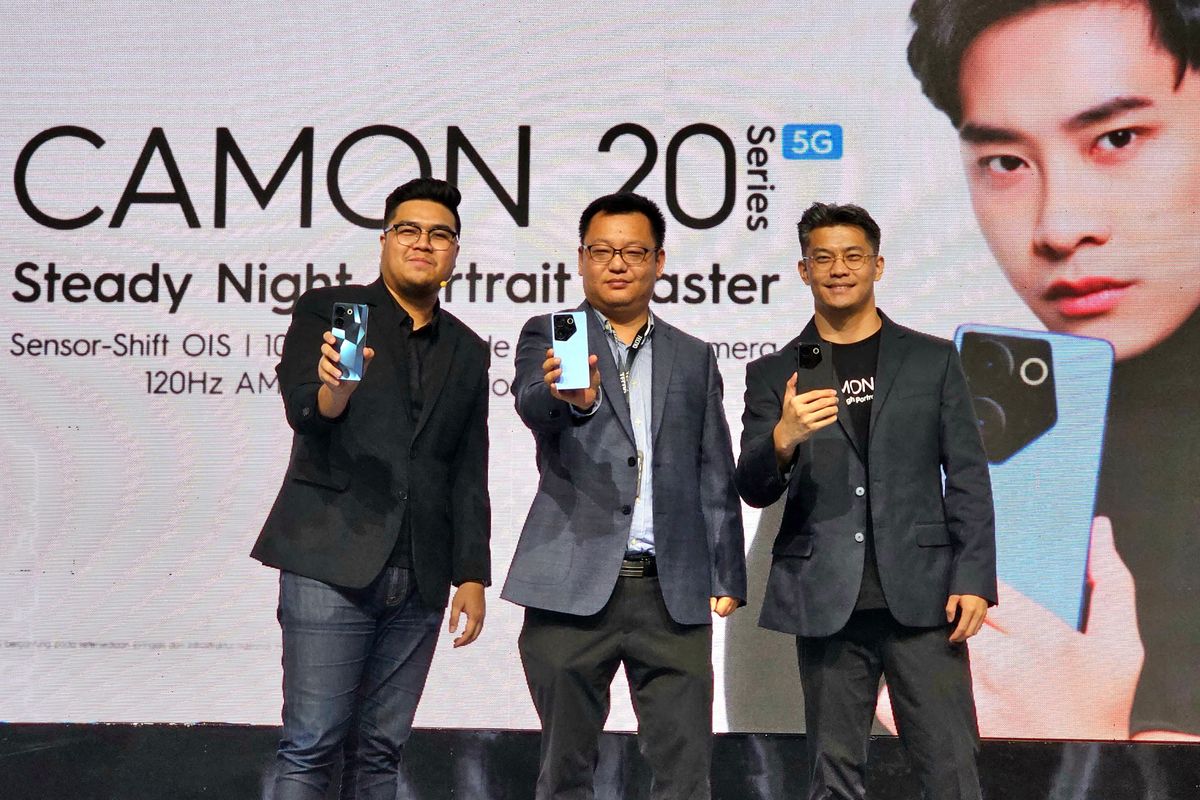 Peluncuran Tecno Camon 20 Series di Jakarta, Kamis (6/7/2023).