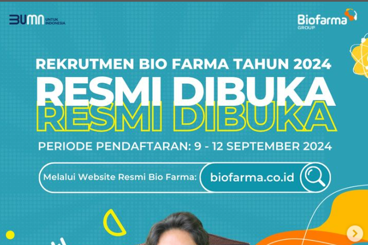BUMN Bio Farma Buka Lowongan Kerja Besar-besaran, Simak Kualifikasinya