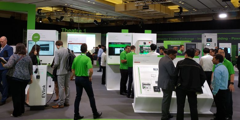 Suasana pameran Innovation Summit Asia 2018 Schneider Electric, di Singapura, 19-21 September 2018