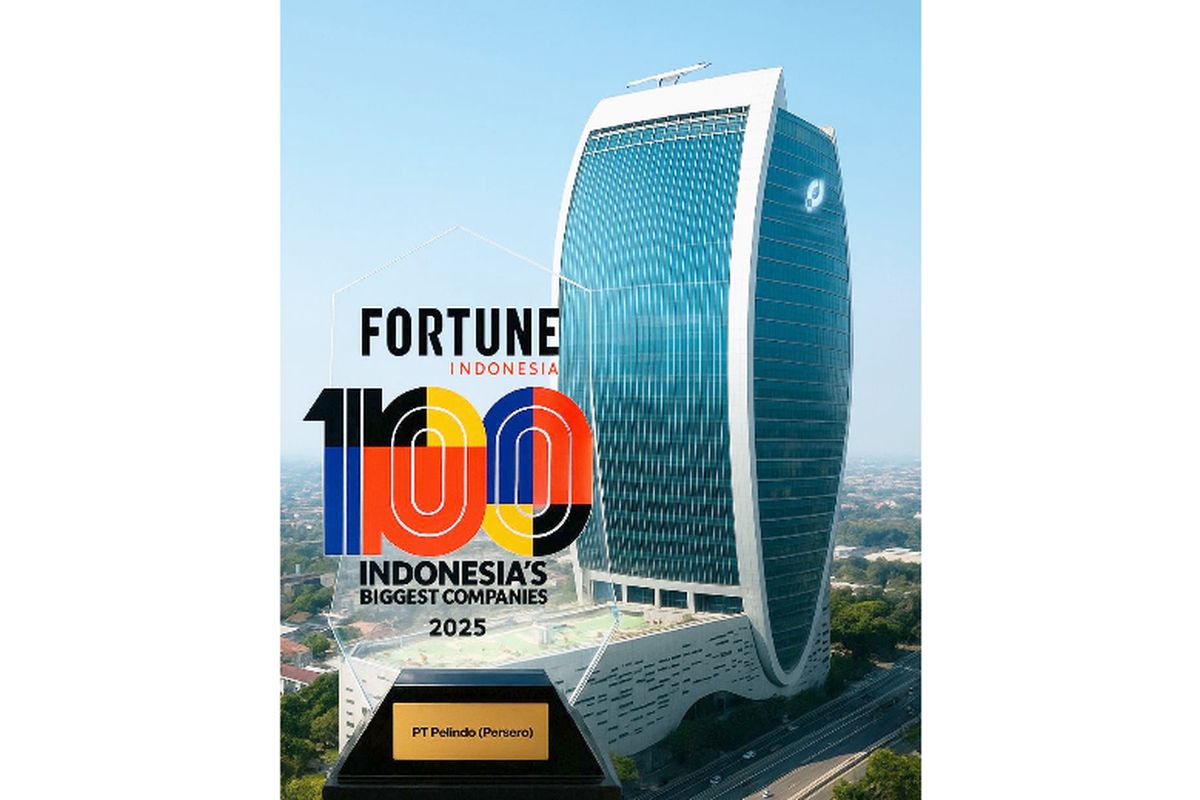 Pelindo kembali masuk daftar Fortune Indonesia 100 2025 sebagai salah satu perusahaan terbesar di Indonesia