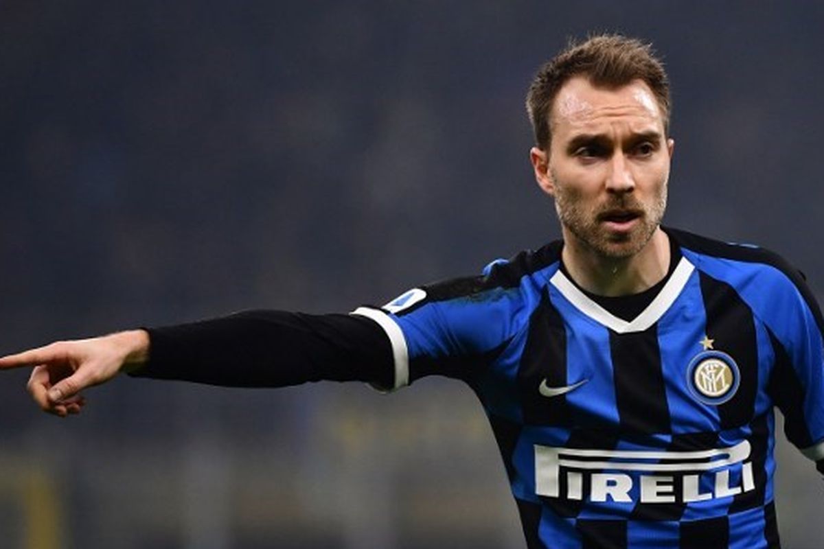 Christian Eriksen kala tampil pada laga Inter vs Milan, Senin (10/2/2020) dini hari WIB.