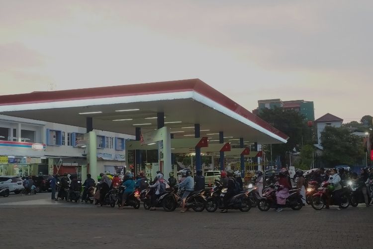 SPBU di Kecamatan Ngaliyan, Kota Semarang, Jawa Tengah. Senin (5/9/2022)