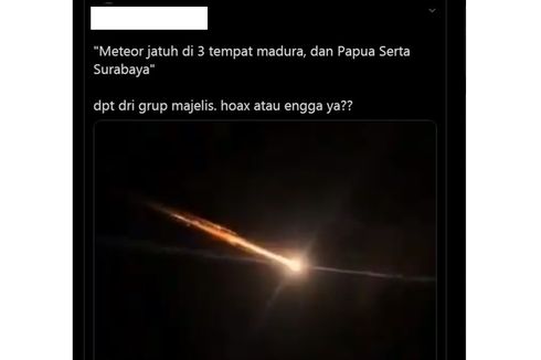 Viral Video Diklaim Meteor Jatuh, Benarkah Terjadi di Indonesia? Simak Penjelasan Lapan