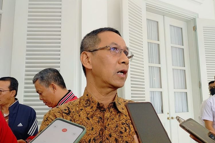 Penjabat (Pj) Heru Budi Hartono saat ditemui di Balai Kota DKI Jakarta, Gambir, Jakarta Pusat, Kamis (5/1/2023).