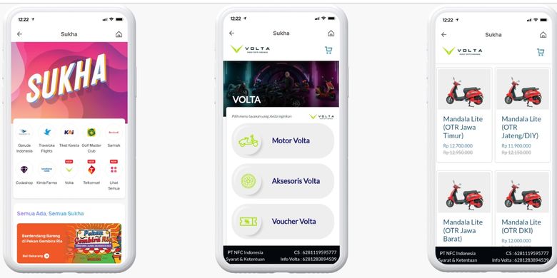 Cara membeli motor listrik Volta lewat aplikasi Livin' by Mandiri