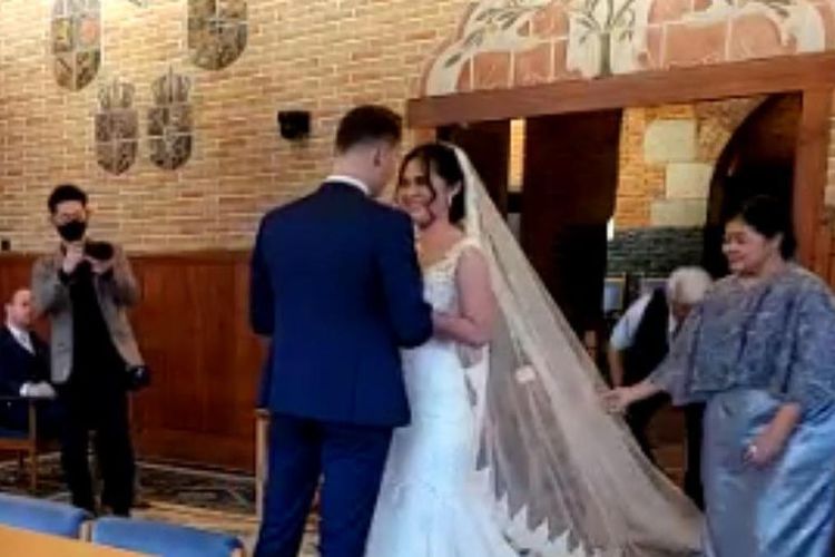 Gracia Indri menikah dengan kekasihnya, Jef, di Belanda, Sabtu (20/11/2021).