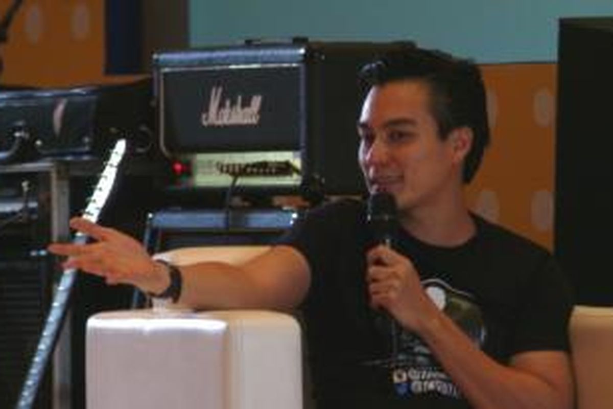 Baim Wong dalam diskusi wirausaha, di Jakarta Convention Center, Senayan, Jakarta Pusat, Sabtu (14/3/2015).