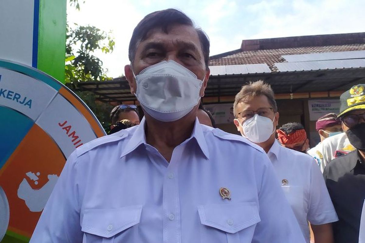 A file photo of Coordinating Minister for Maritime Affairs and Investment Luhut Binsar Pandjaitan during a work visit to Bali on Thursday, August 12, 2021. 