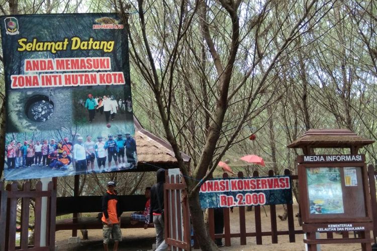 Zona Inti Hutan Kota di Pantai Cemara Banyuwangi