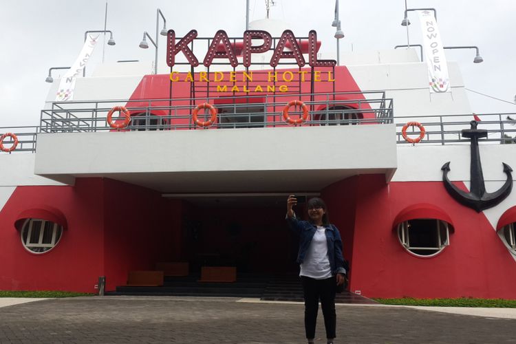 Hotel Kapal Garden di Kecamatan Dau, Kabupaten Malang, Jawa Timur, tampak depan, Kamis (3/1/2019).