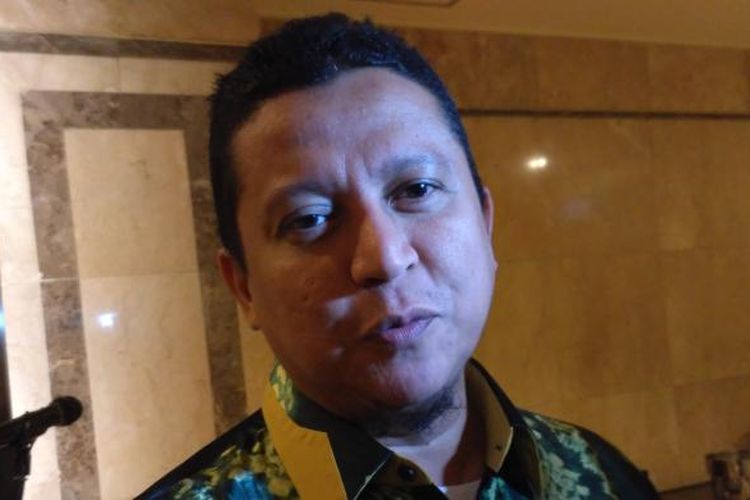 Ketua Bawaslu Muhammad di Hotel Borobudur, Jakarta, Selasa (14/2/2017).