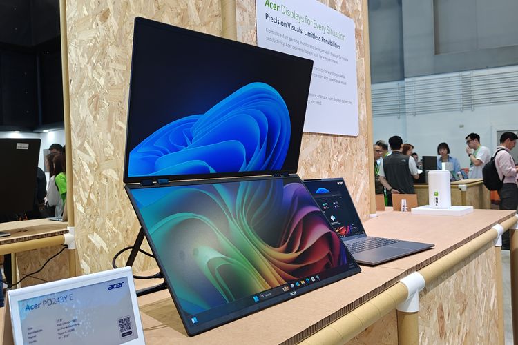 Monitor ganda portable Acer Acer PD243Y E dirilis di Computex 2025
