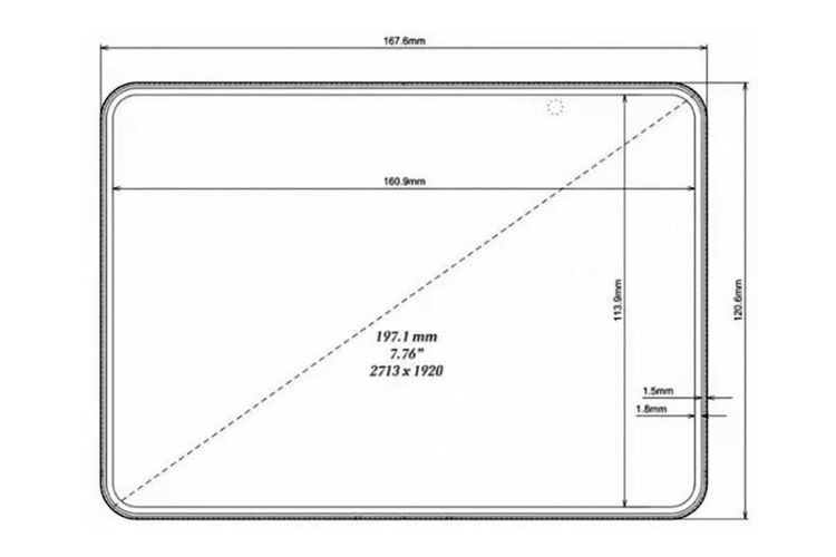 Gambar render CAD iPhone lipat/iPhone Fold
