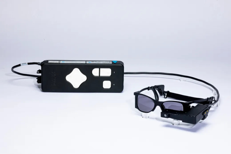 Kacamata pintar yang digunakan dalam penelitian ini dilengkapi kamera mini untuk menangkap gambar dan mentransmisikannya ke implan retina melalui cahaya inframerah. Dua komponen ini yang membantu pasien lansia dengan gangguan penglihatan akibat AMD bisa kembali melihat.