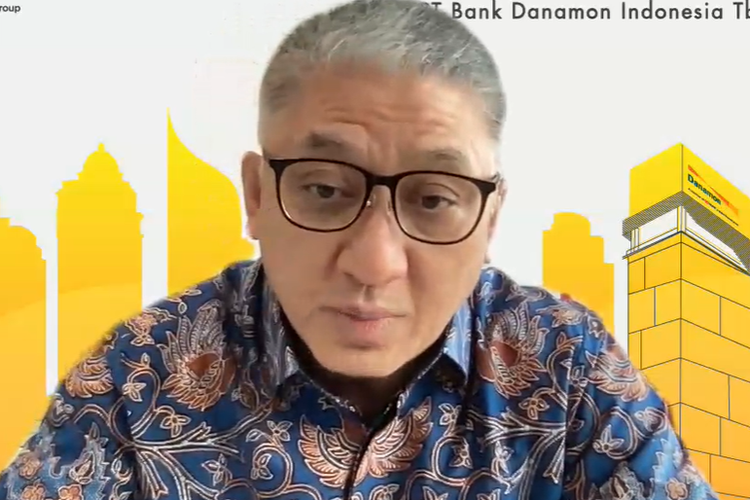 Tangkapan layar: Wakil Direktur Utama PT Bank Danamon Indonesia Tbk (BDMN) Honggo Widjojo Kangmasto memberikan keterangan pers secara virtual, Kamis (28/7/2022).