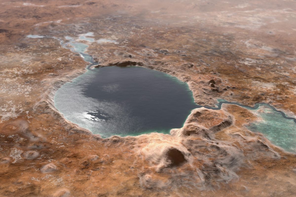 Danau di Mars diduga memiliki kandungan air di dalamnya. 