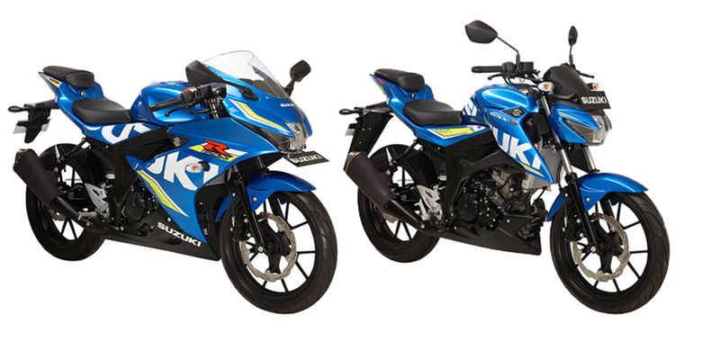 GSX-R 150 dan GSX-S 150 warna metallic triton blue 