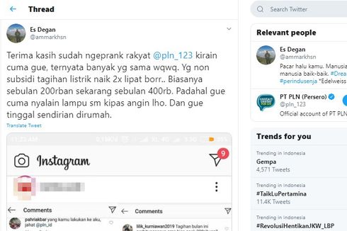 Bantah Naikkan Tarif, Ini Kata PLN soal Keluhan Tagihan Listrik Lebih Tinggi Selama PSBB