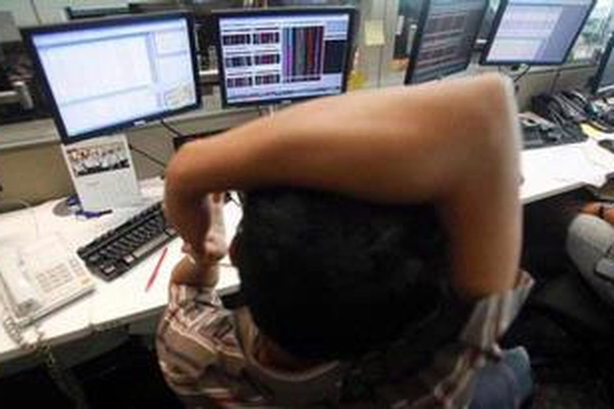 ILUSTRASI: IHSG anjlok 