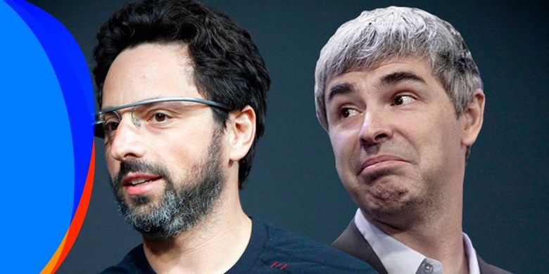 Duo pendiri Google Sergey Brin (kanan) dan Larry Page.