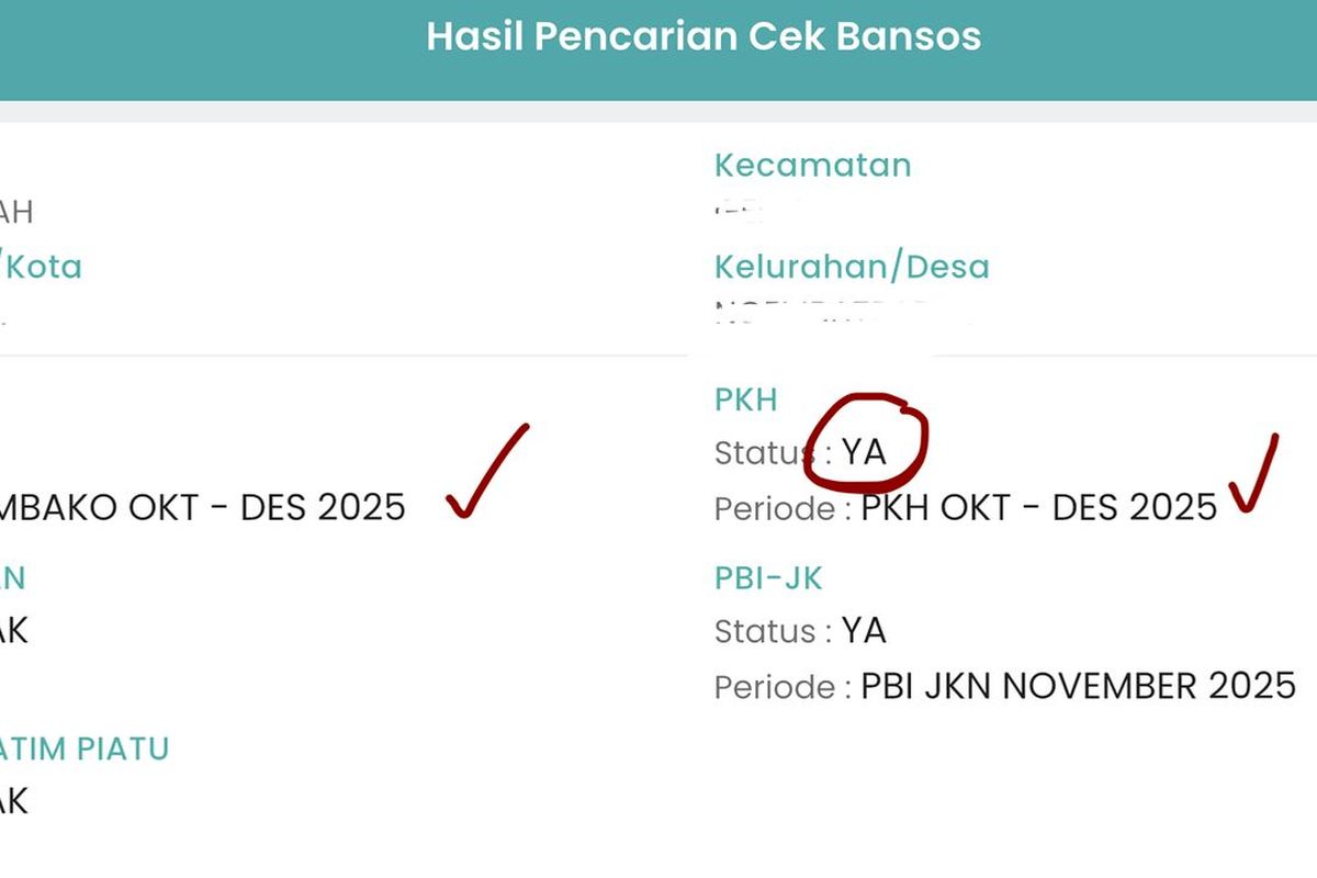 Cara Cek PKH BPNT Desember 2025 Lewat HP, Cek Status Penerima di Sini
