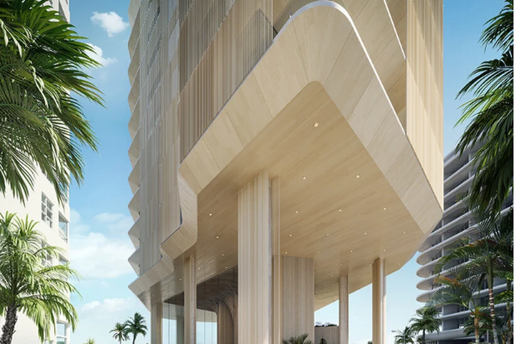 Aman Miami Beach Residences yang dirancang oleh arsitek Jepang, Kengo Kuma