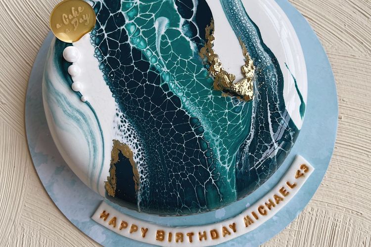 Mirror glaze cake brand A Cake A Day