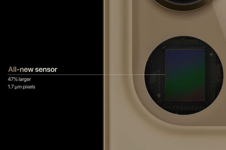 Sensor gambar iPhone 12 Pro Max yang berukuran 47 persen lebih besar.