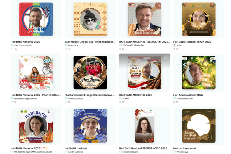 50 Link Twibbon Hari Batik Nasional 2026 dan Cara Memasangnya di HP