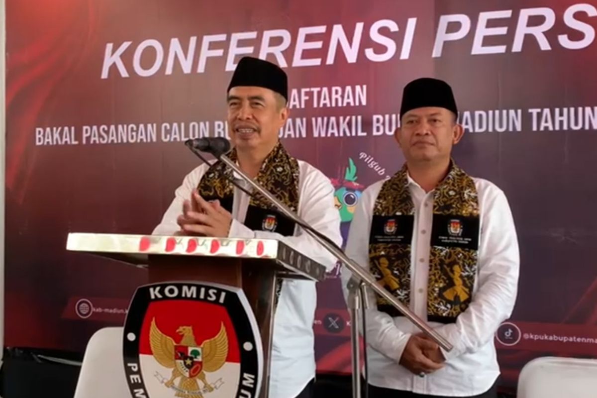 Bupati dan Wakil Bupati Terpilih Kabupaten Madiun, Hari Wuryanto-Purnomo Hadi.