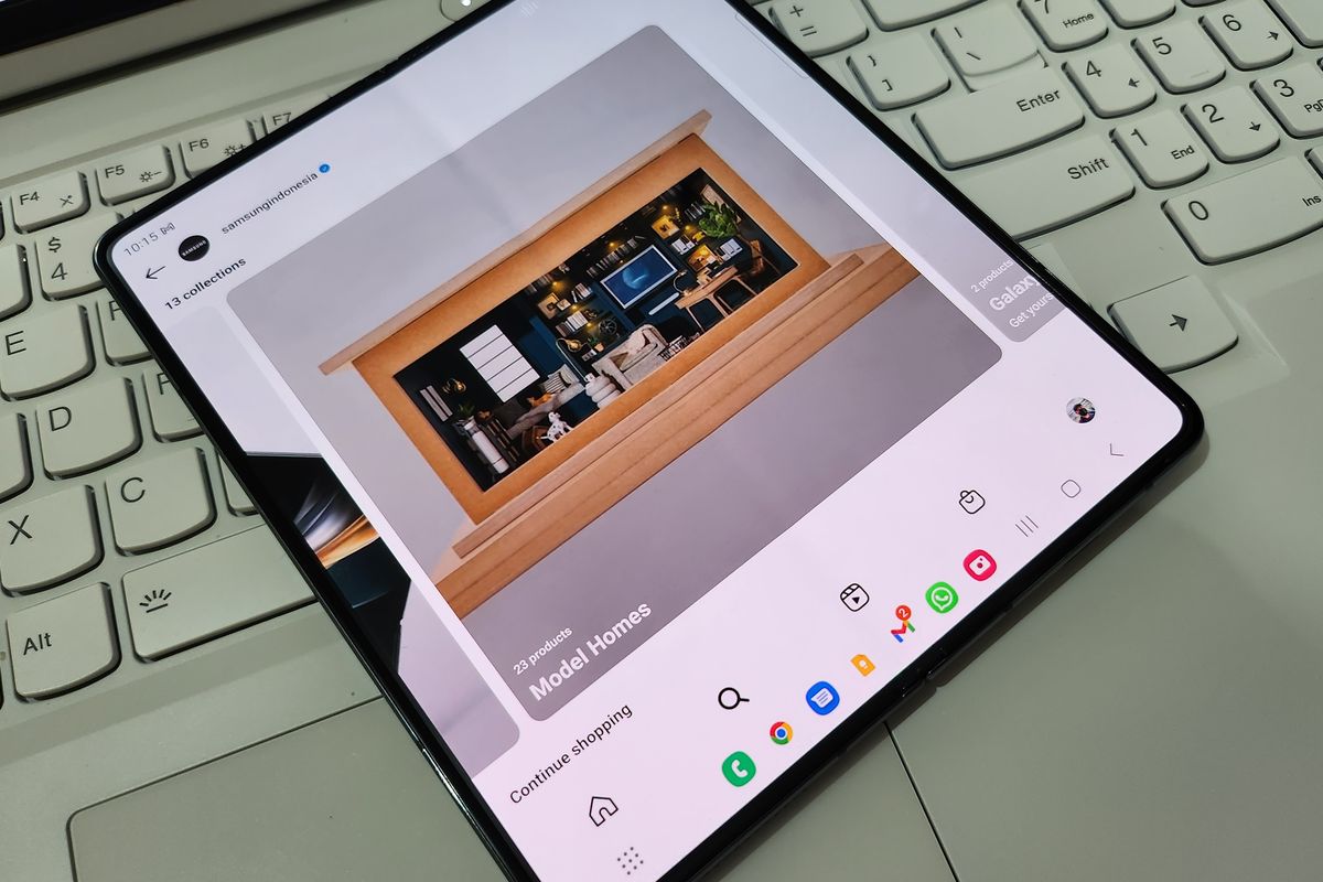 Ilustrasi akun Instagram Samsung Indonesia yang menampilkan Model Homes.