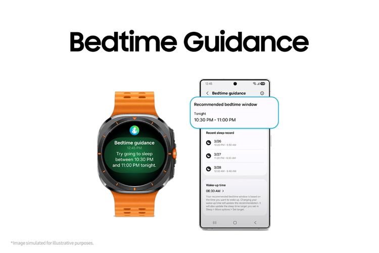 One UI 8 juga punya fitur baru Bedtime Guidance. Fitur ini bisa memberikan rekomendasi waktu tidur yang optimal. Tujuannya untuk membantu pengguna mengembalikan pola tidur idealnya.
