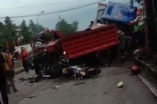 Kecelakaan Beruntun di Jalan Raya Semarang-Solo, Sopir Truk Tergencet, Sepeda Motor Bergelimpangan