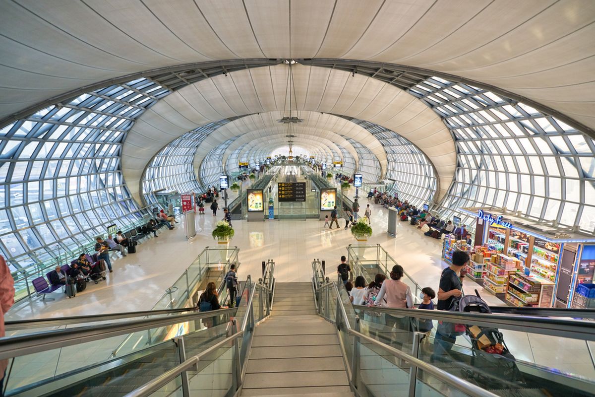 Ilustrasi Bandara Suvarnabhumi, Thailand.