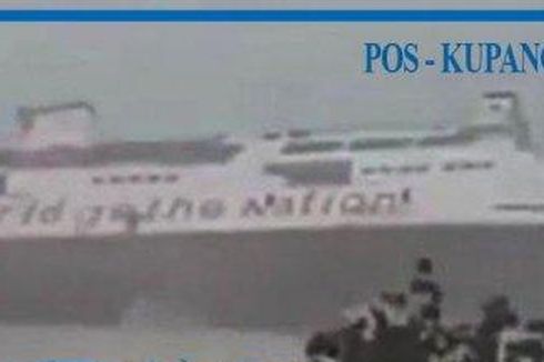 KMP Jatra I yang Tenggelam di Pelabuhan Bolok Kupang Belum Dievakuasi