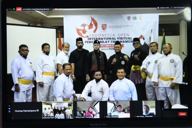 Menteri Pemuda dan Olahraga (Menpora), Zainudin Amali, resmi membuka Indonesia Open International Virtual Pencak Silat Tournament Jurus Tunggal dan Beregu.