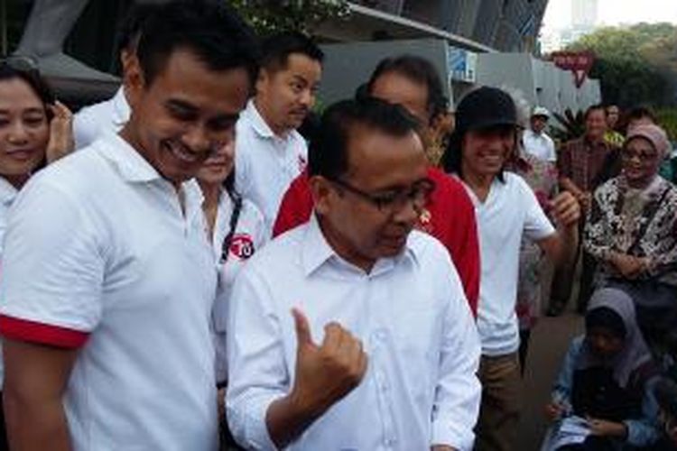 Menteri Sekretaris Negara Pratikno, saat ditemui di Kawasan Stadion Utama Gelora Bung Karno, Jakarta, Kamis (17/9/2015).