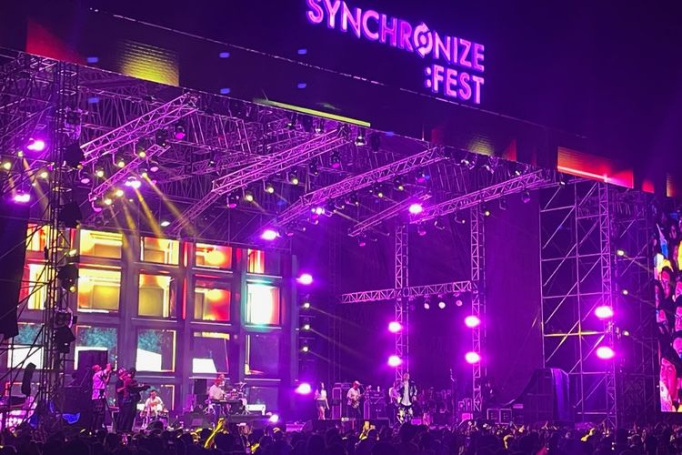 King Nassar di hari ketiga gelaran Synchronize Fest 2022 yang dihelat di Gambir Expo Kemayoran, Jakarta Pusat, Minggu (9/10/2022). 
