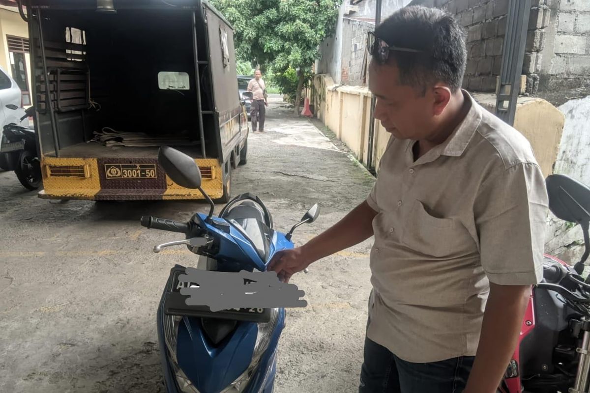 Barang bukti motor yang diamankan aparat Polsek Baron, Kamis (10/4/2025)