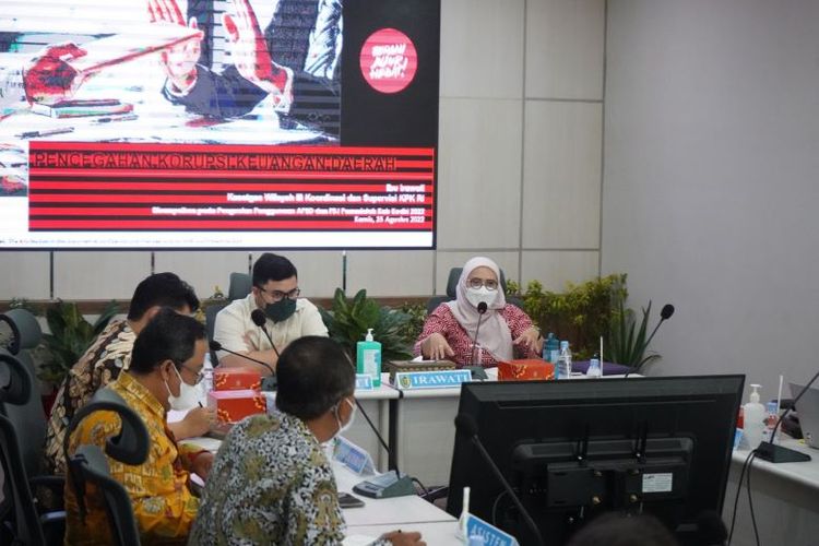 Jajaran Pemkab Kediri melakukan pertemuan dengan Satuan Tugas (Satgas) Wilayah III Koordinasi dan Supervisi KPK RI.