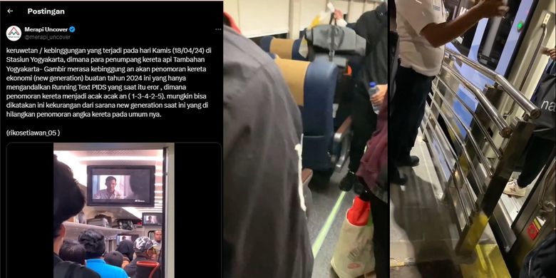 Foto Penjelasan Kai Soal Nomor Kursi Kereta Tambahan Yogyakarta