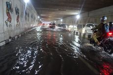 Jalan di Underpass Kentungan Sleman Sempat Tergenang Air