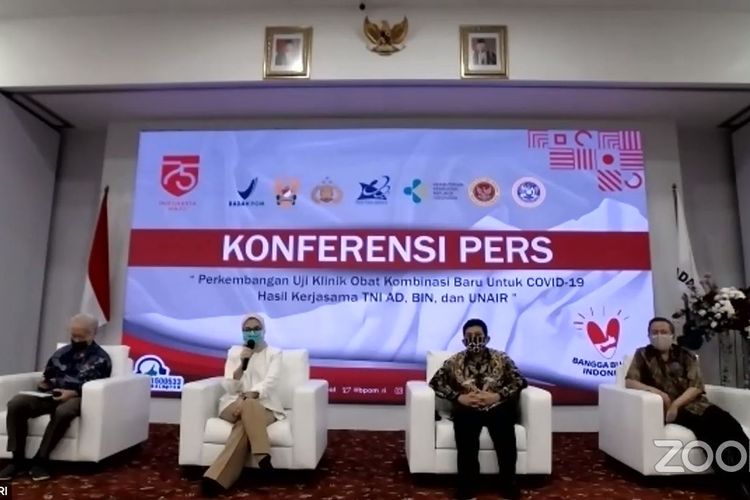 Konferensi Pers Perkembangan Uji Klinik Obat Kombinasi Baru Untuk COVID-19