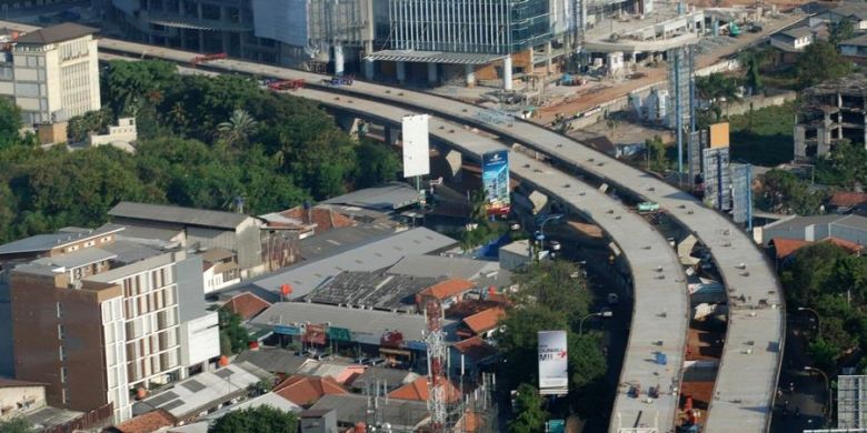 Pengembang mengeruk untung dari konsep Satrio International Tourism and Shopping Belt dengan kenaikan harga-harga properti yang dilintasi JLNT Tanah Abang-Kampung Melayu.