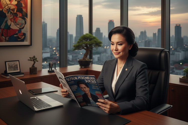 Ilustrasi orang sukses.